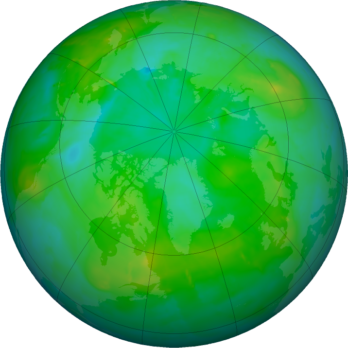 Arctic ozone map for 13 July 2011